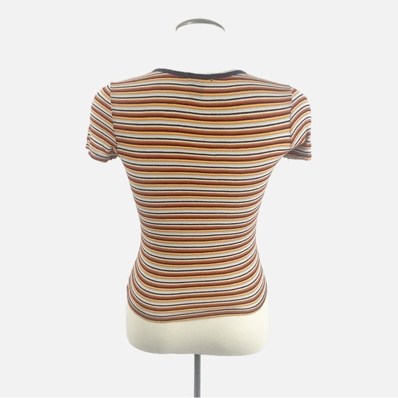 CLEARANCE -- Forever 21 Multicolour Striped Fitted Tee– Size S - Picture 3 of 6